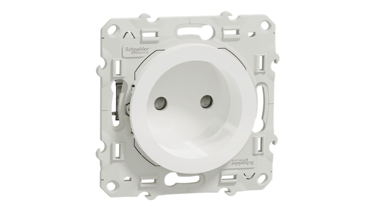 Schneider Electric S52 White Plug Socket, 2 Poles, 16A