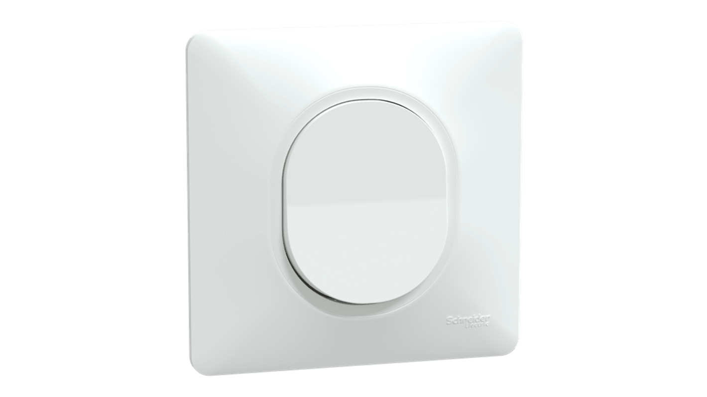 Schneider Electric White Rocker Switch, 2 Way, Ovalis