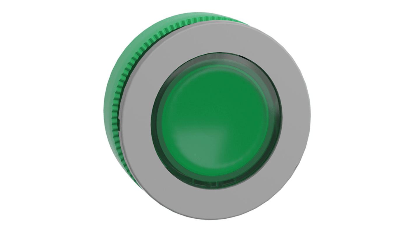 Schneider Electric ZB5F Series Green Illuminated Push-In Push Button Head, 30.5mm Cutout, IP66, IP67