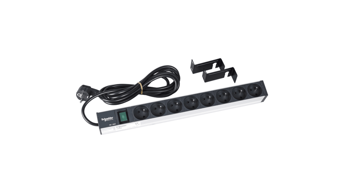 Schneider Electric 8 Socket Type E - French Socket, 230 V ac