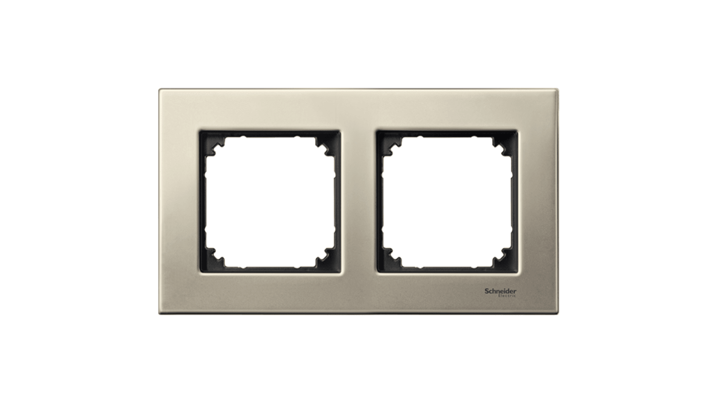 Schneider Electric 金属灯开关面板, 棕色, 2位, 90mm高