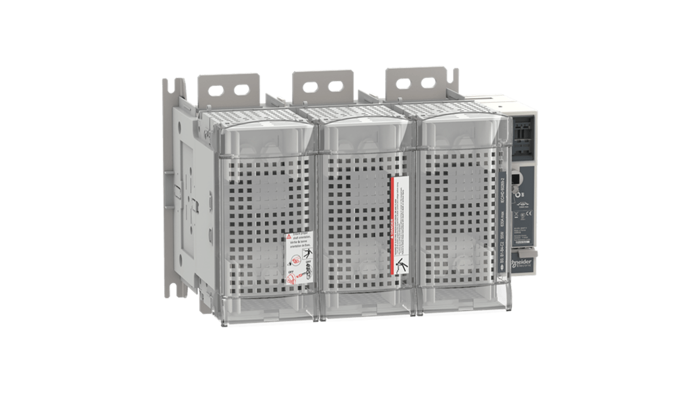 Schneider Electric Fuse Switch Disconnector, 3 Pole, 1250A Max Current, 1250A Fuse Current