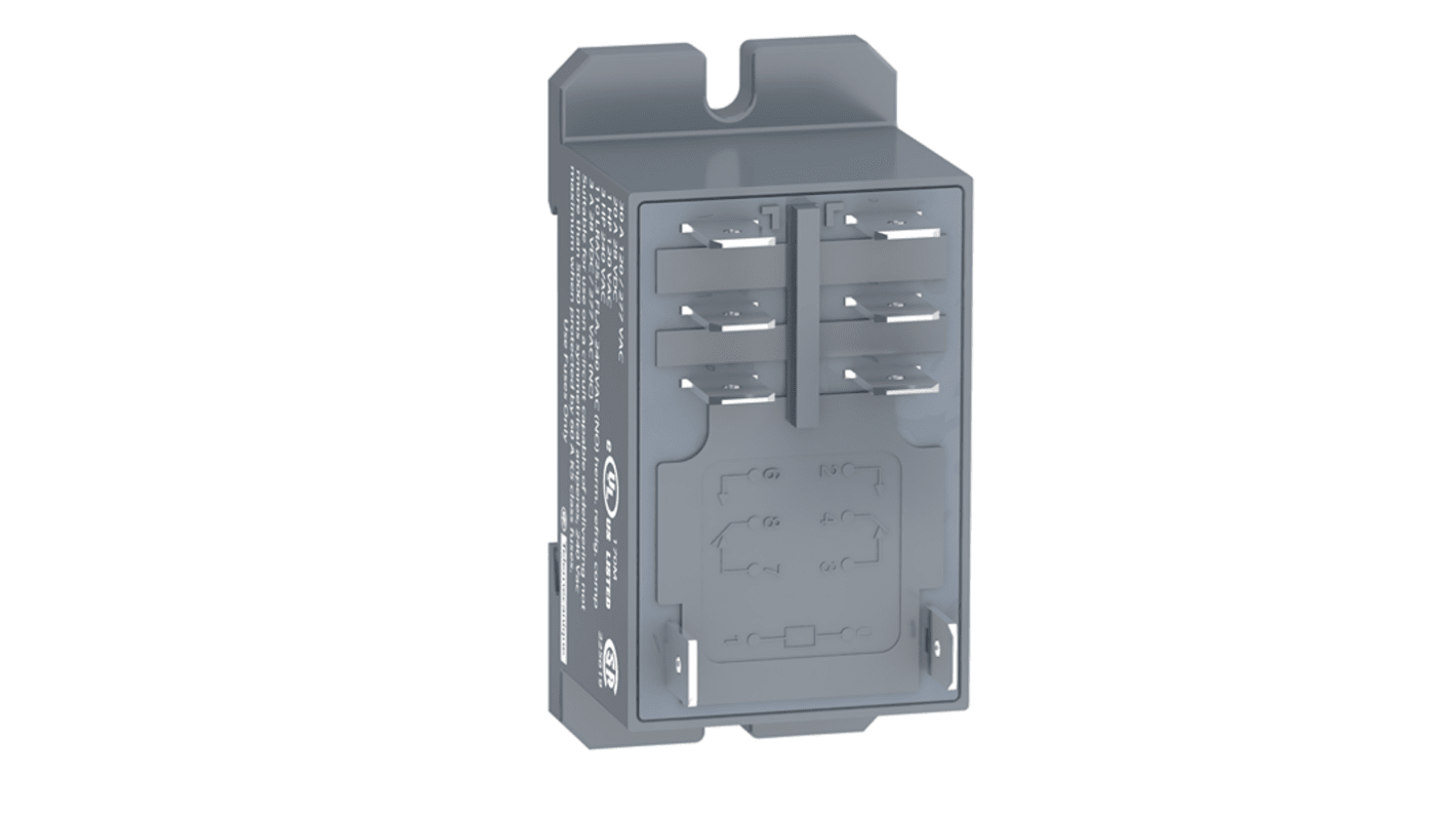 Schneider Electric DIN Rail or Panel Power Relay, 24V dc Coil, 30A Switching Current, DPDT