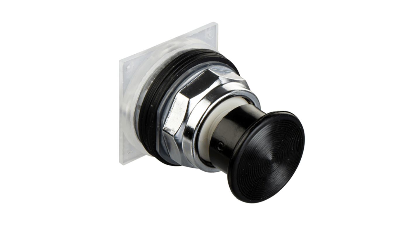 Schneider Electric 9001K Series Black Push-In Push Button, 30mm Cutout