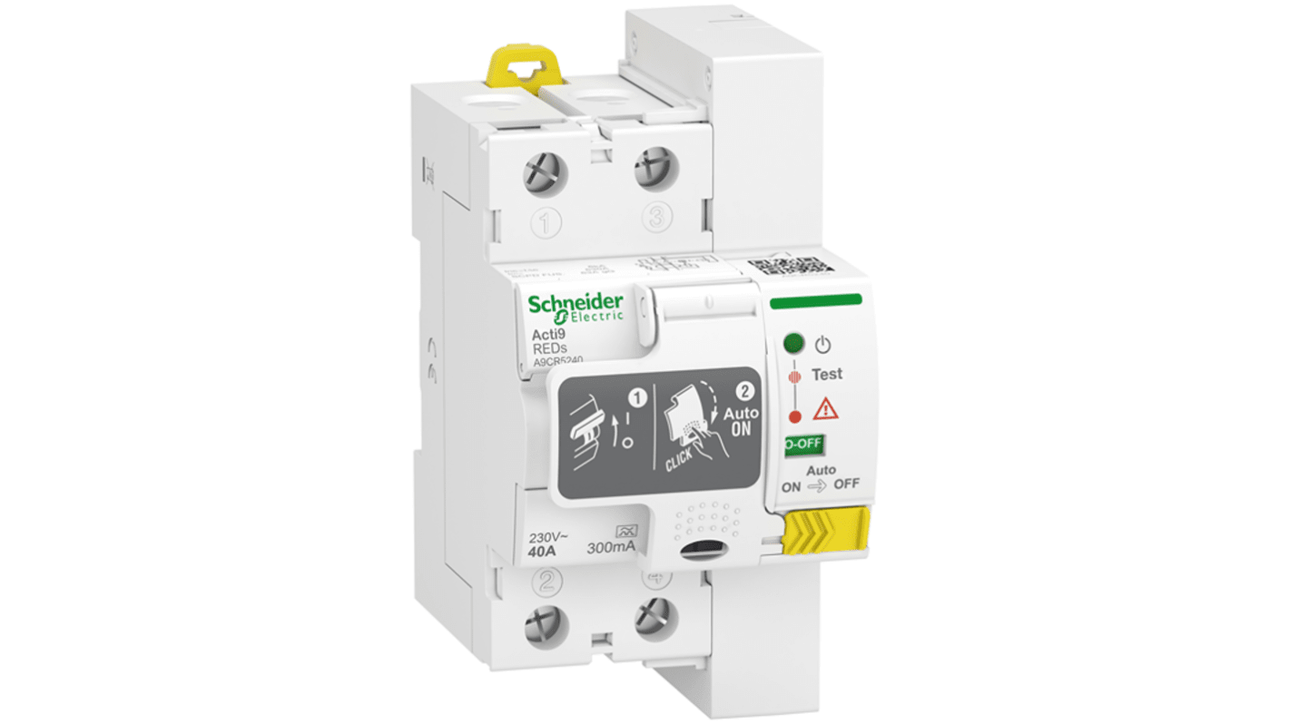 Schneider Electric Acti9 Reds RCCB, 40A, 30mA, 230V