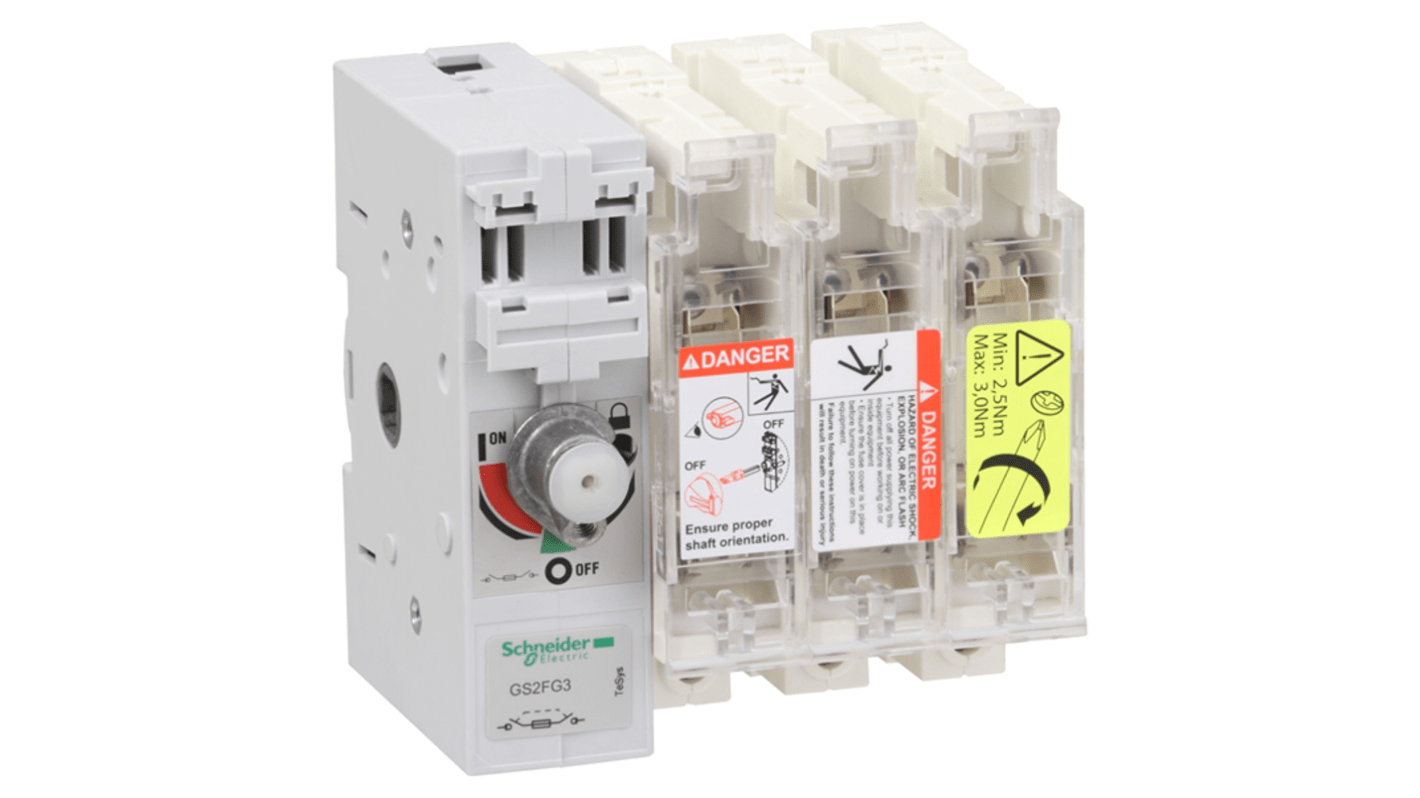 Schneider Electric Fuse Switch Disconnector, 3 Pole, 63A Max Current, 63A Fuse Current