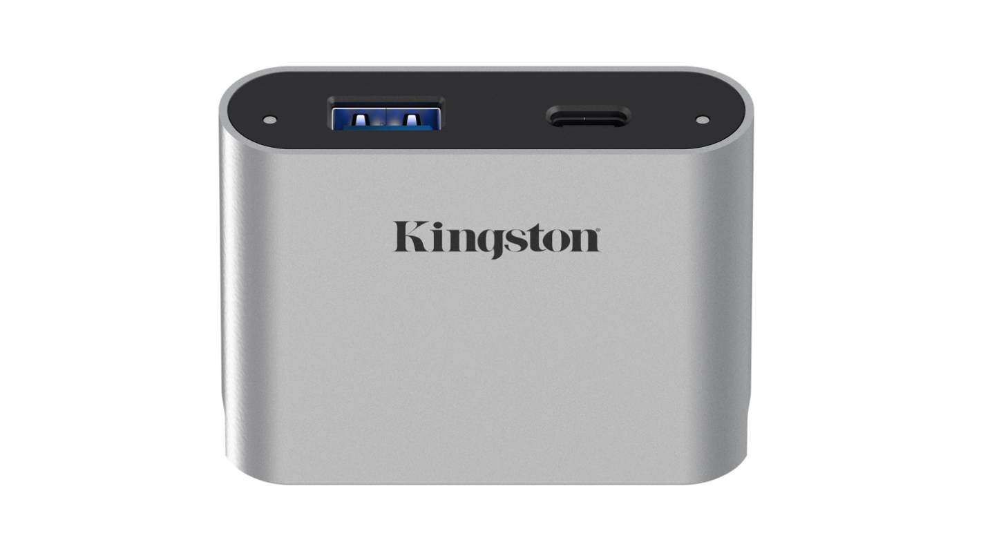 Kingston USB扩展器, USB 3.2, USB C接口, 适配器供电, 62.87 x 16.87 x 50mm