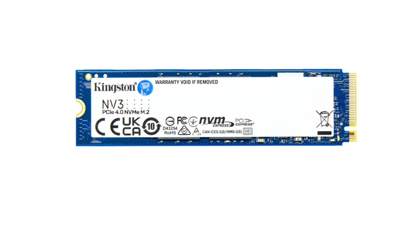 Kingston NV3, M.2 2280 Intern SSD PCIe Gen 4.0 x4 NVMe, 3D TLC, 4 TB, SSD