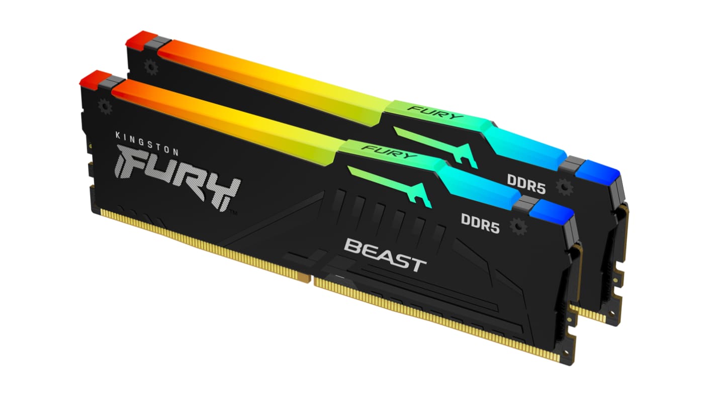 Kingston 32GB (16GB x 2) DDR5 Desktop RAM, 6000MT/s, DIMM, 1.35V