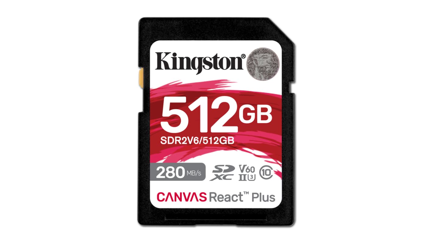 Kingston 512GB SDXC SD Card, Class 10, U3, UHS-II, V60