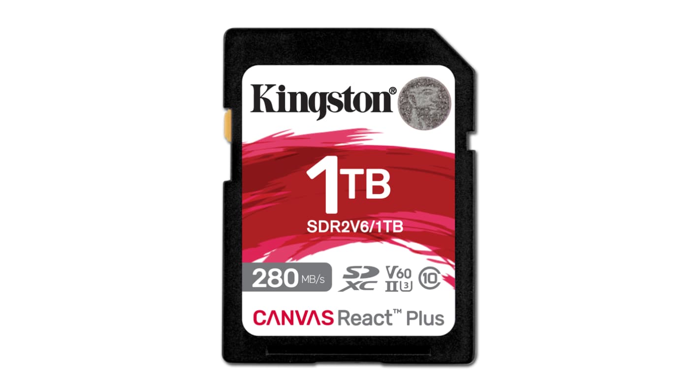 Kingston 1TB SDXC SD Card, Class 10, U3, UHS-II, V60