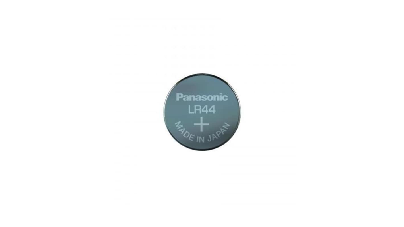 Panasonic LR44纽扣电池, 1.5V, 120mAh, 碱性, 标准接端