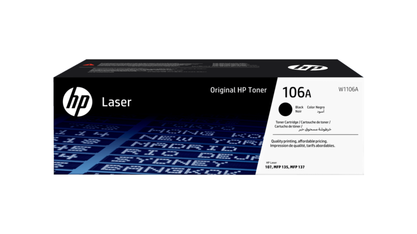Hewlett Packard W1106A Black Toner Cartridge,  HP Compatible