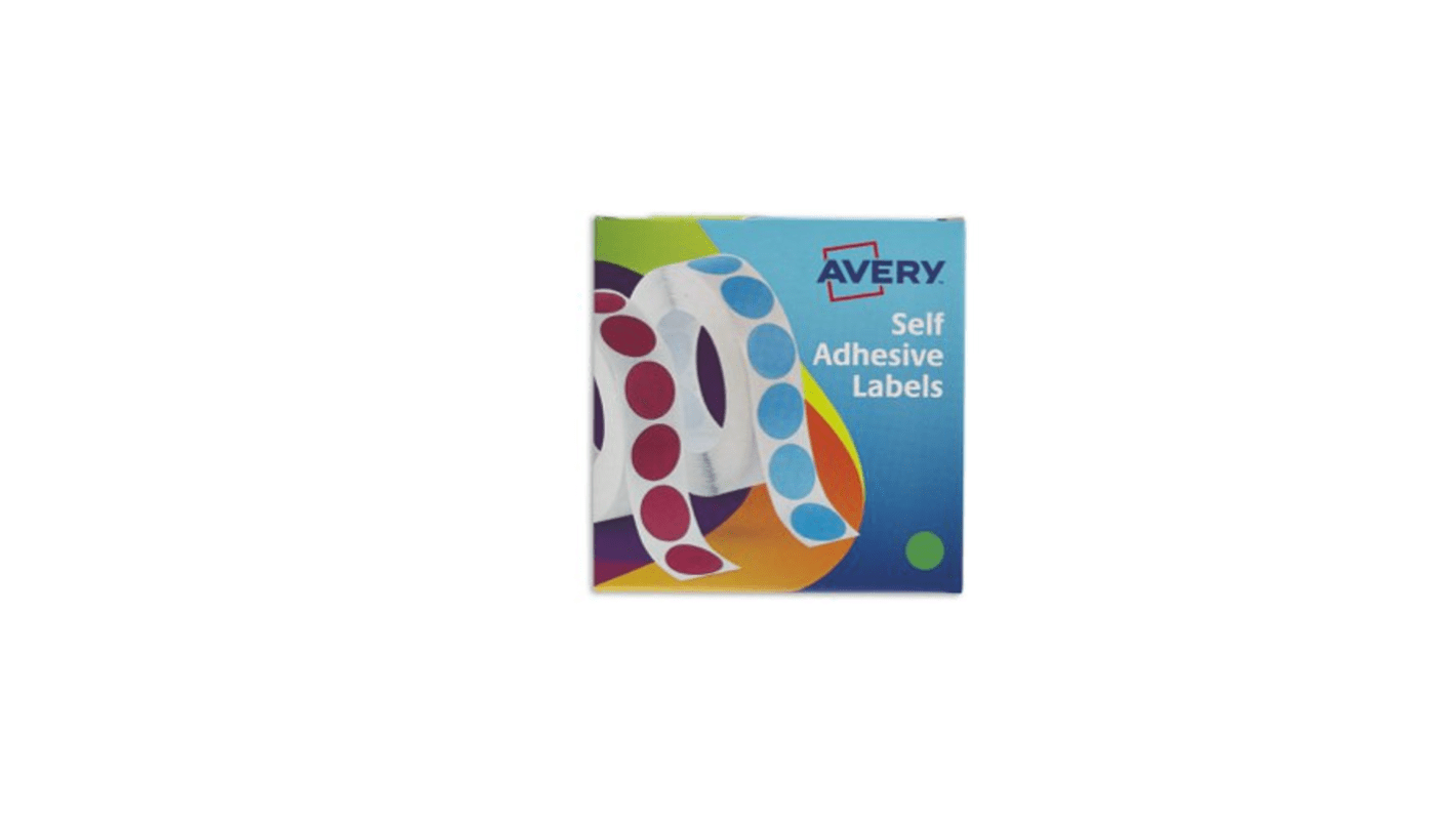 Avery Green Adhesive High Visibility Label Sheet, Pack of 1120EA