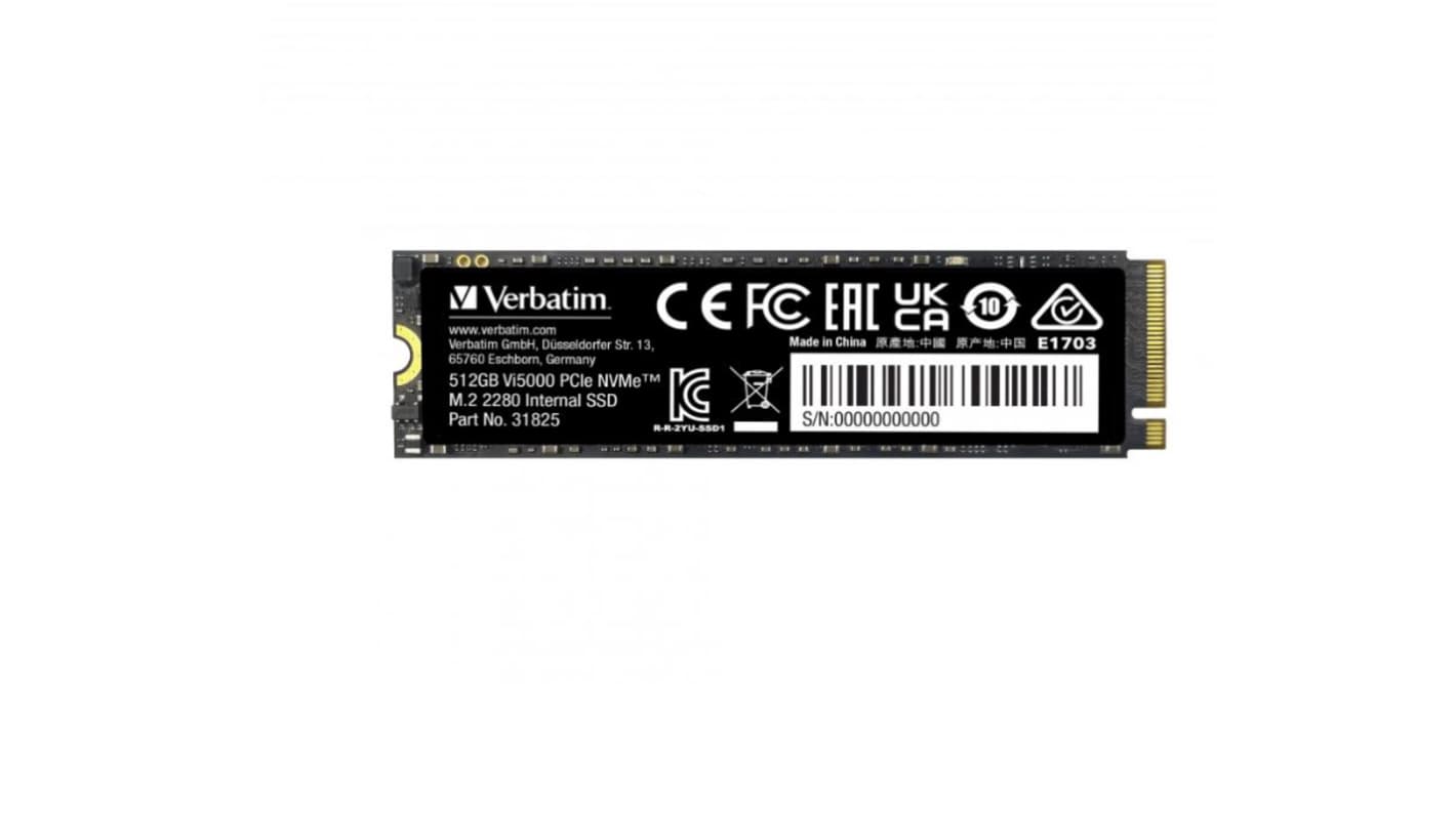 Verbatim 512GB固态硬盘 SSD, PCIe接口, , M.2, Vi5000 512GB