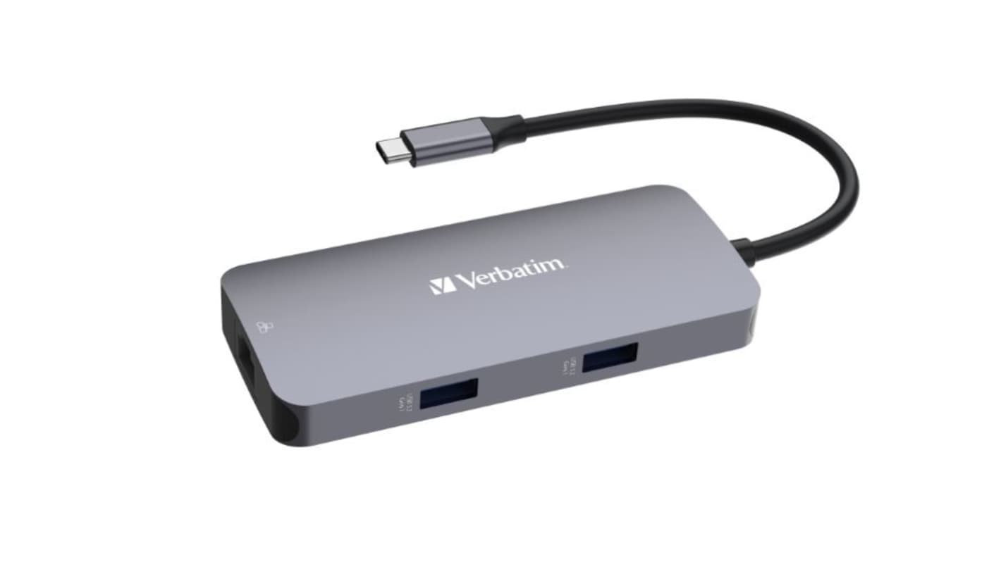 Verbatim 3 Port USB 3.2 USB A, USB C  Hub, USB Bus Powered, 112 x 49 x 15.5mm