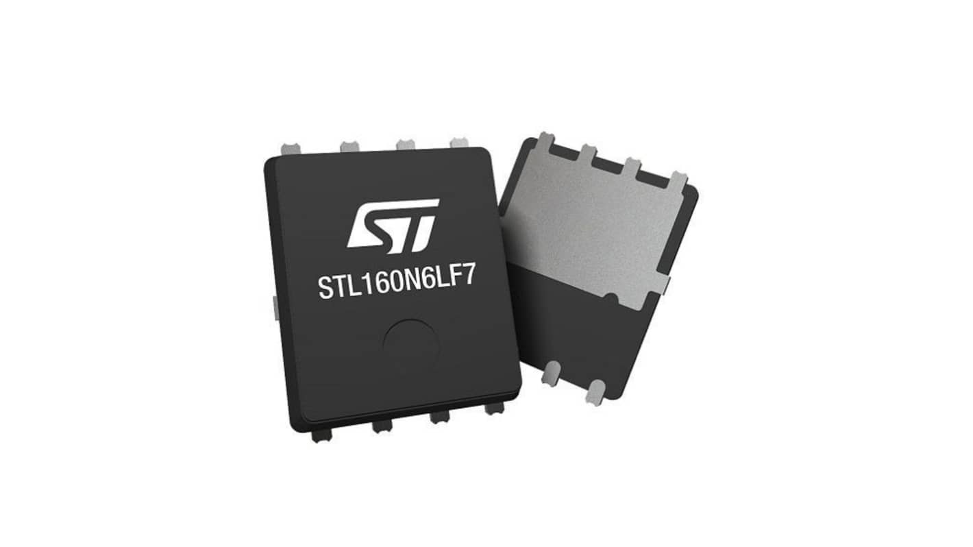 STMicroelectronics STL160 Silicon N-Channel MOSFET, 160 A, 60 V, 8-Pin PowerFLAT 5x6 STL160N6LF7