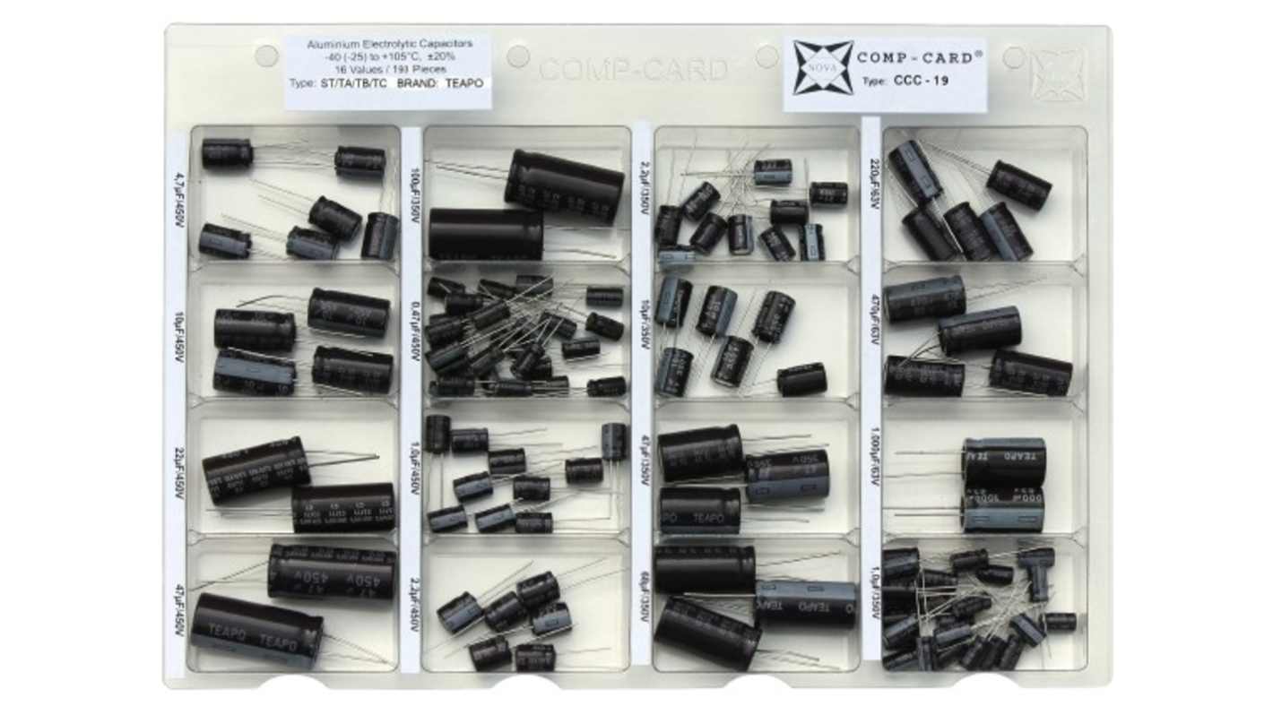 Nova, Through Hole Aluminium Capacitor Kit 193 pieces