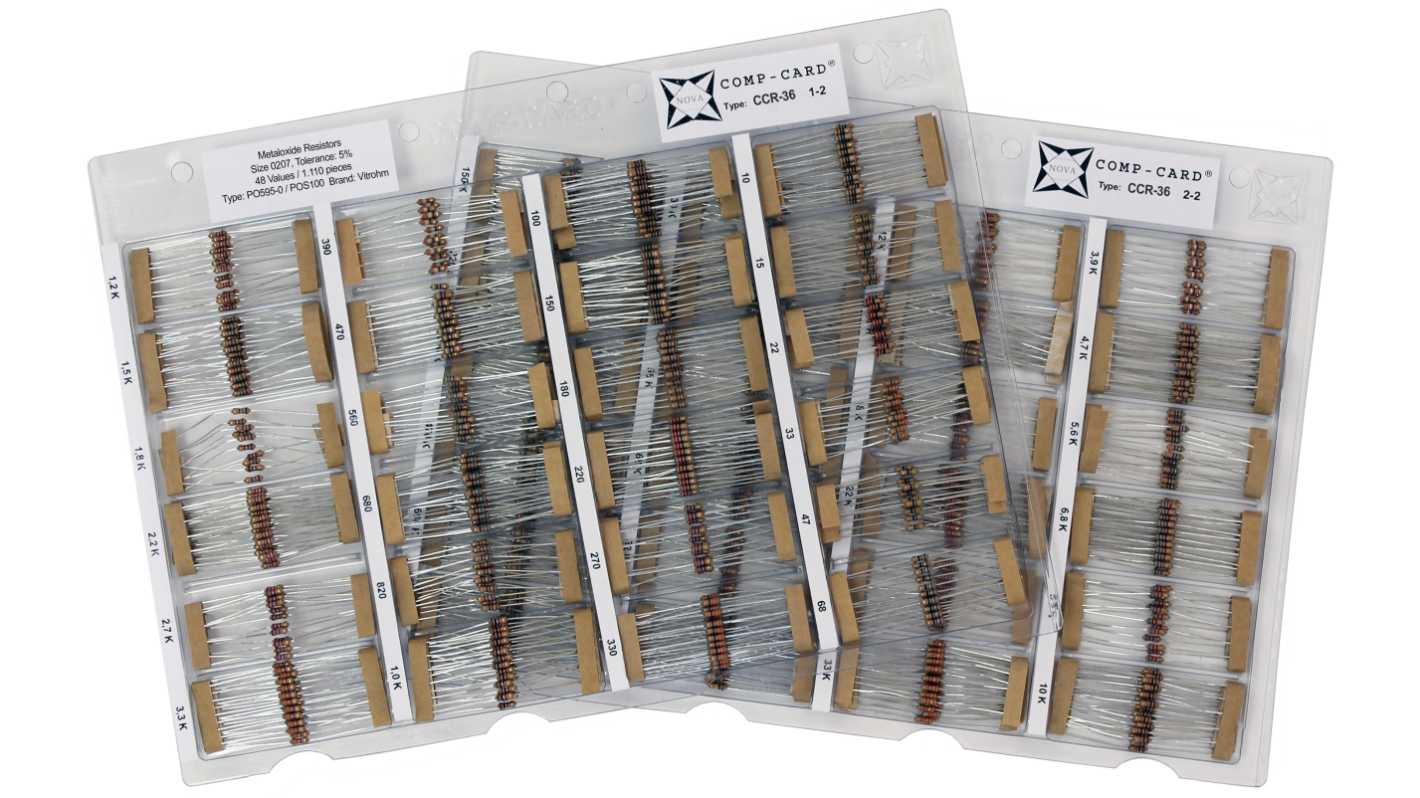 Kit di resistenze Nova da 1.11 pezzi, a Ossido metallico, montaggio Su foro