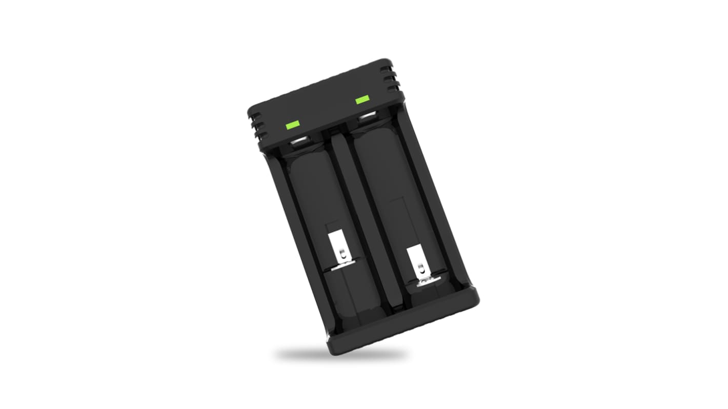 RS PRO Battery Charger For Lithium-Ion, NiCd, NiMH CD A, AA, AAA, C, 3.7 V Li-Ion, 1.2 V Ni-MH, SC 2 Cell 1.48 →