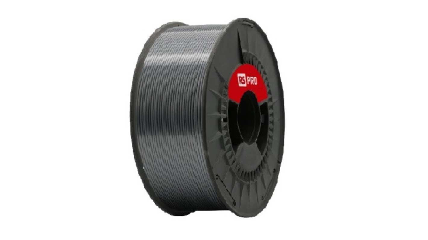 RS PRO 1.75mm Grey PLA 3D Printer Filament, 1kg