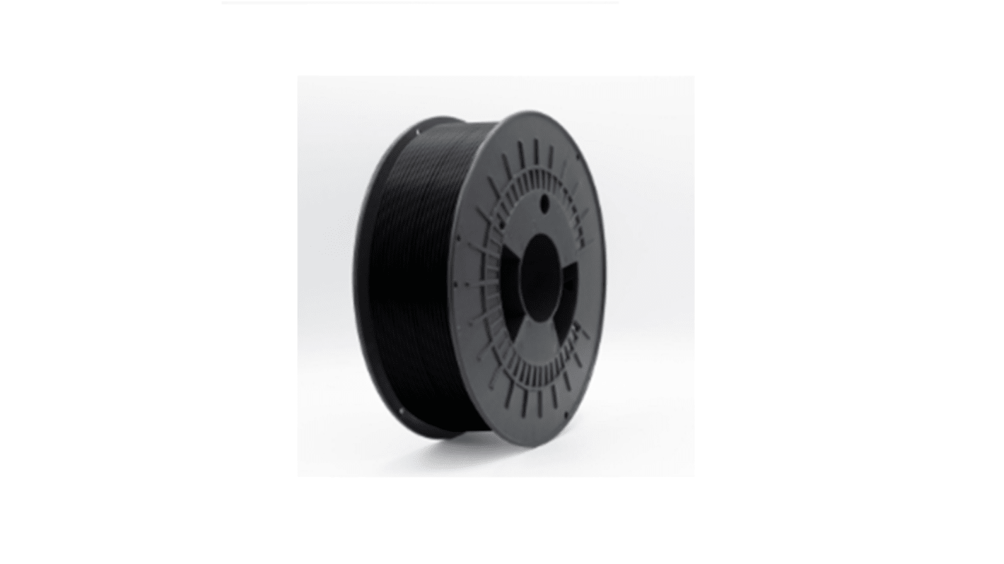 RS PRO 2.85mm Black PLA 3D Printer Filament, 500g