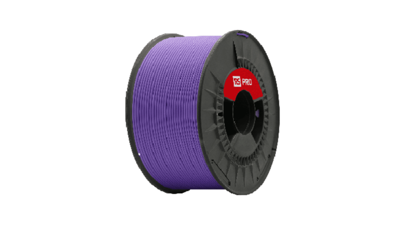 RS PRO 2.85mm Purple PLA 3D Printer Filament, 1kg