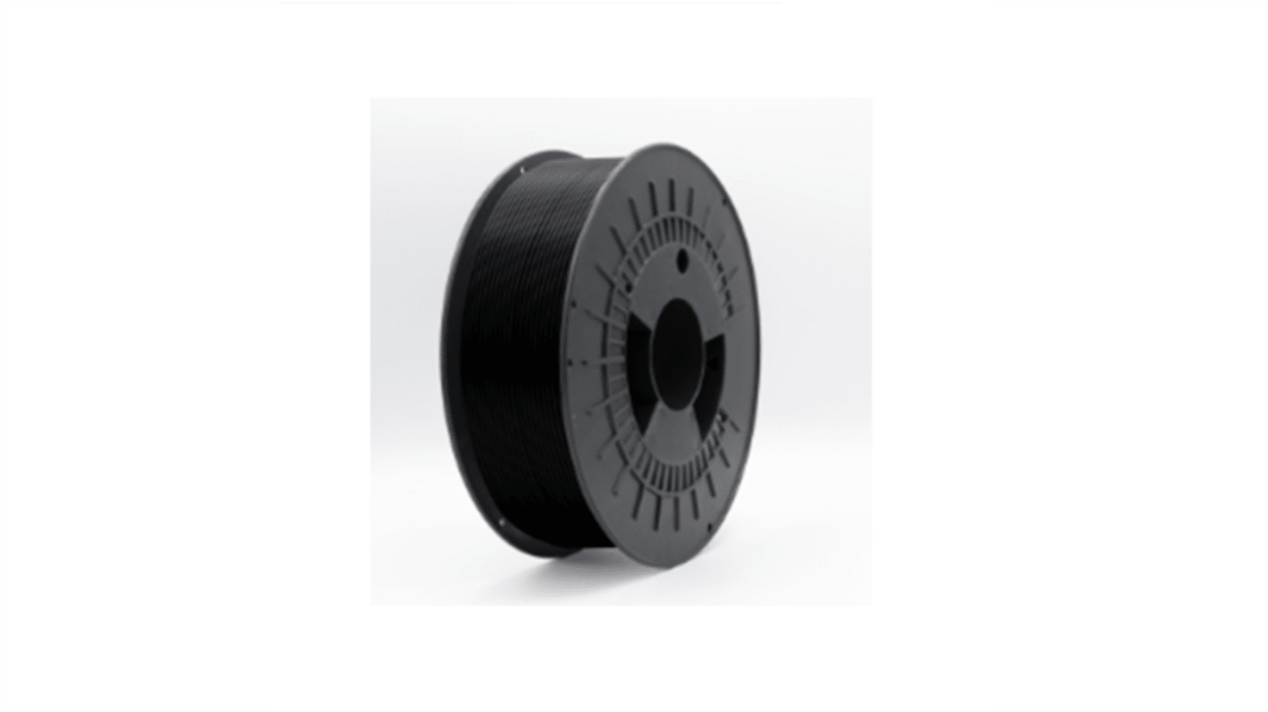 RS PRO 1.75mm Black PLA 3D Printer Filament, 1kg