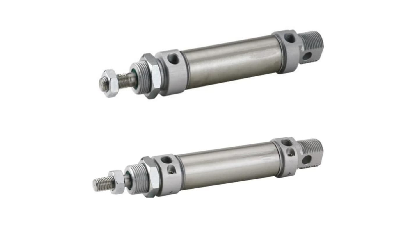 RS PRO Pneumatic Piston Rod Cylinder - 25mm Bore, 400mm Stroke, Double Acting