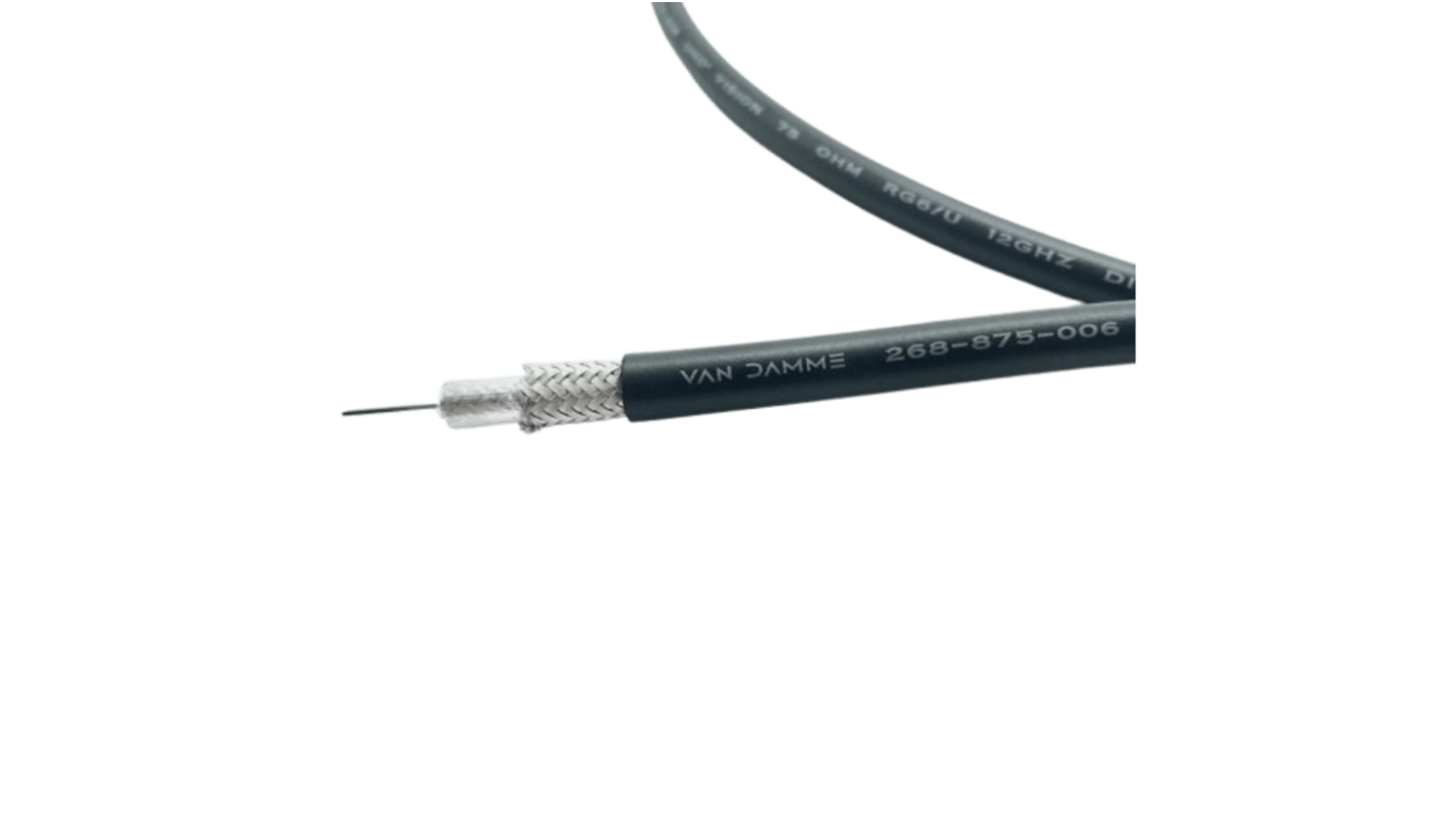 Van Damme 268 Series Male BNC to Male BNC, 500m, RG6/U Coaxial, Unterminated