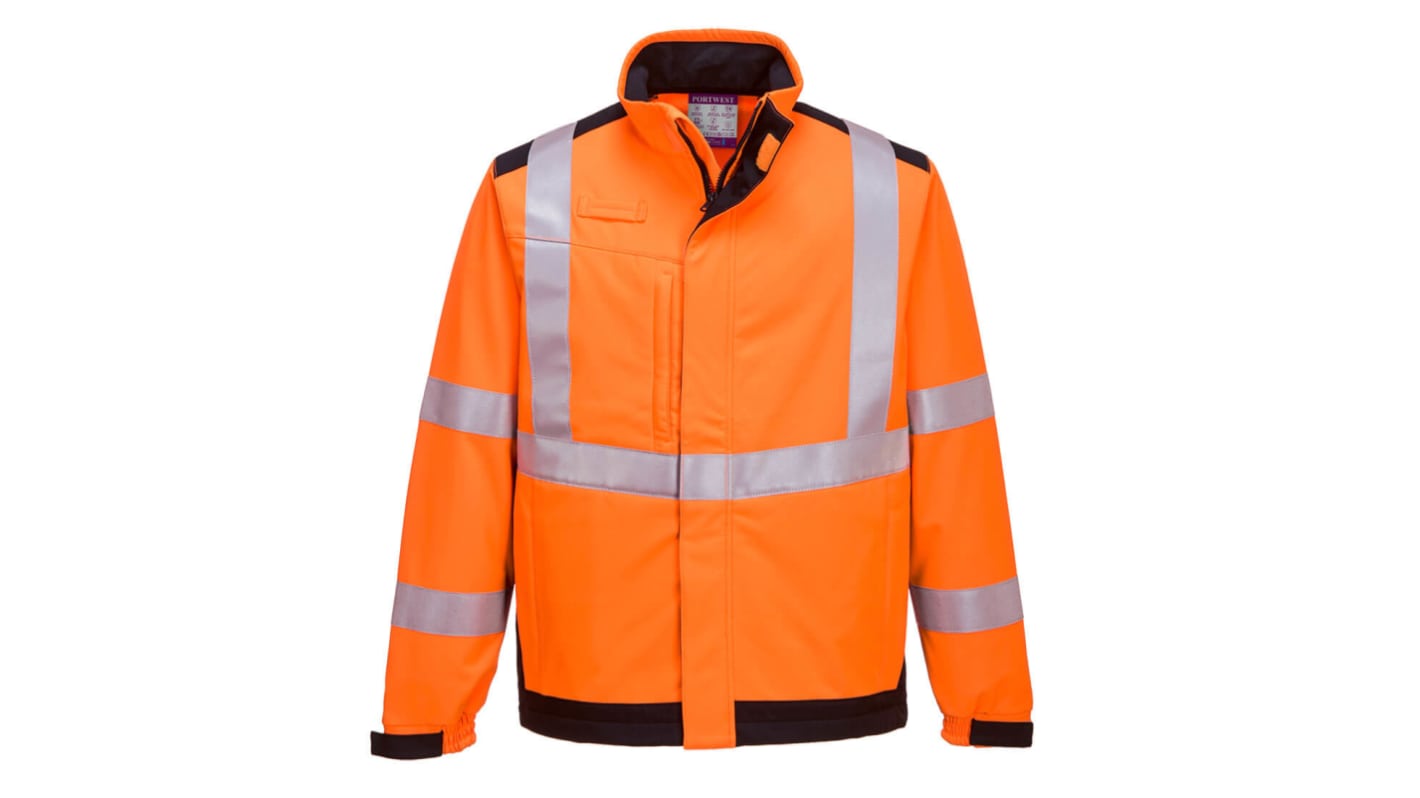Portwest MV72 Orange/Navy, Breathable, Waterproof, Windproof Jacket, XL