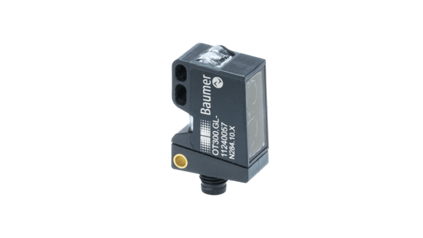 Baumer Diffuse Photoelectric Sensor, Rectangular Sensor, 100 → 1800 mm Detection Range