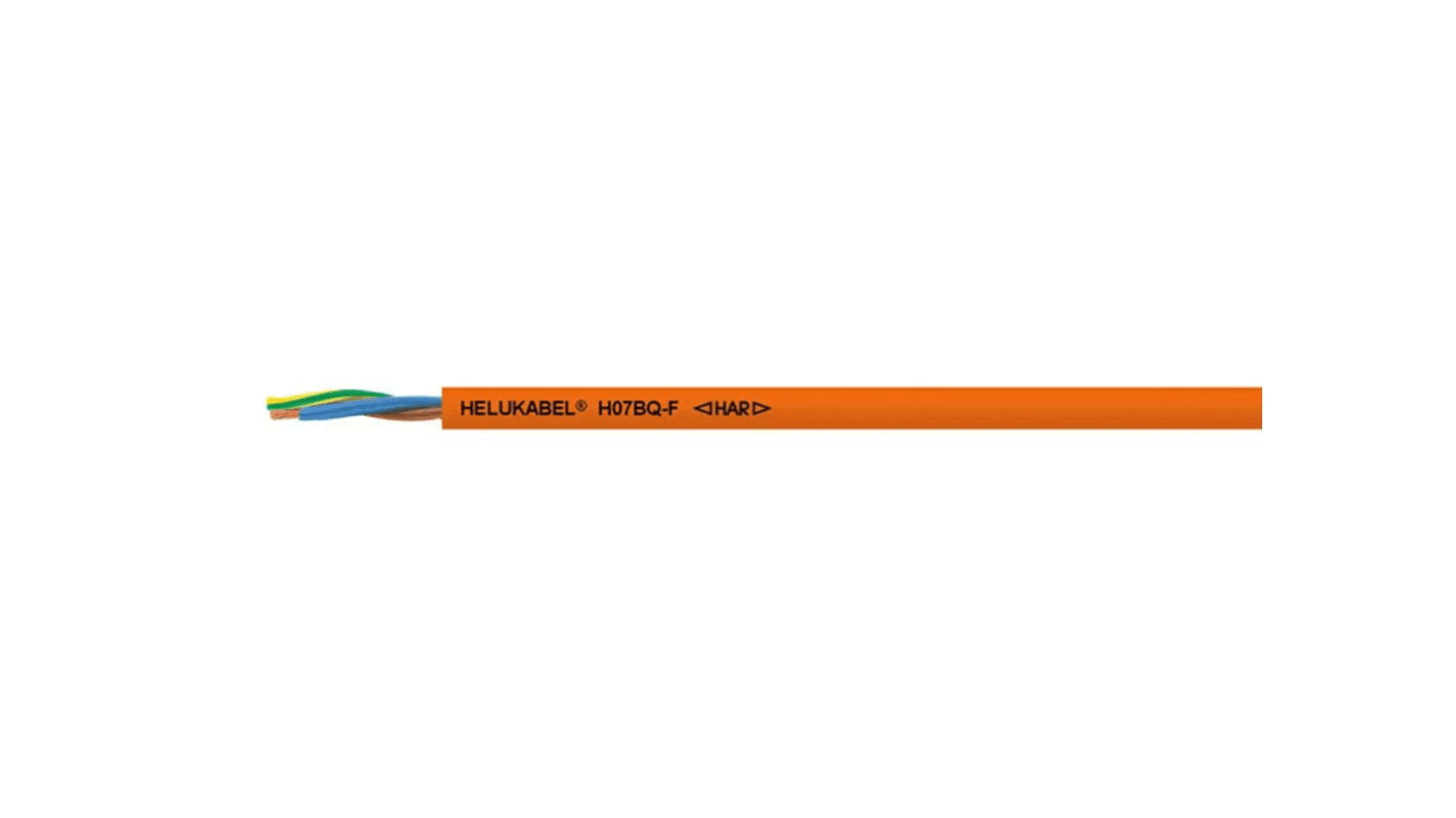 Helukabel H07BQ-F Series Control Cable, 5 Cores, 1.5 mm², Screened, 16 AWG, Shielded PUR Shield, Control Cable