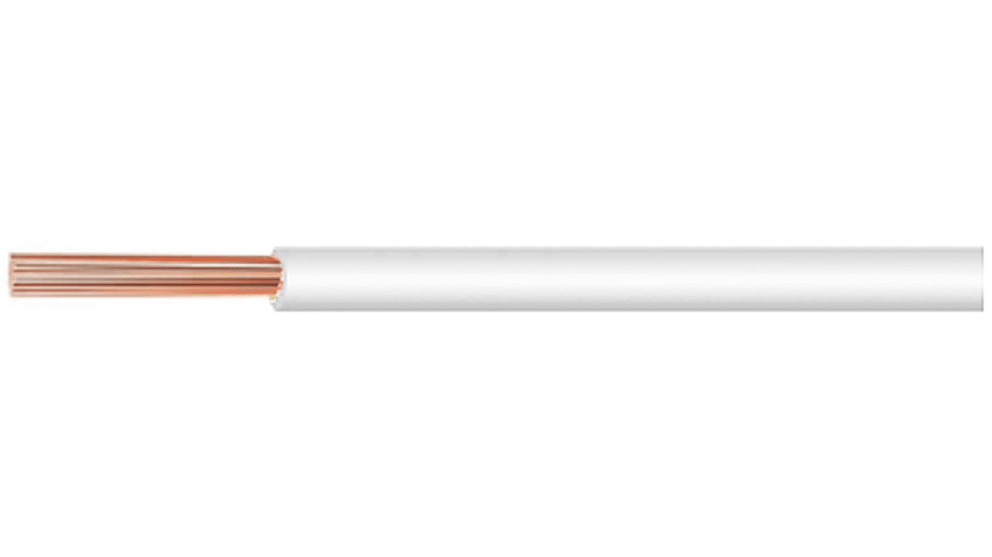 Helukabel LiYv Series White 0.14 Hook Up Wire, 26, 100m, PVC Insulation, 26410