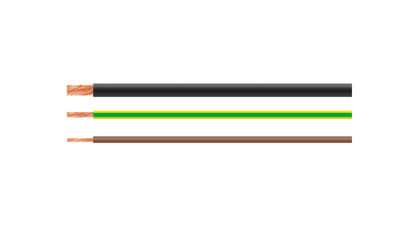 Helukabel H07V Series Black 10 Hook Up Wire, 8, 100m, PVC Insulation, 29193
