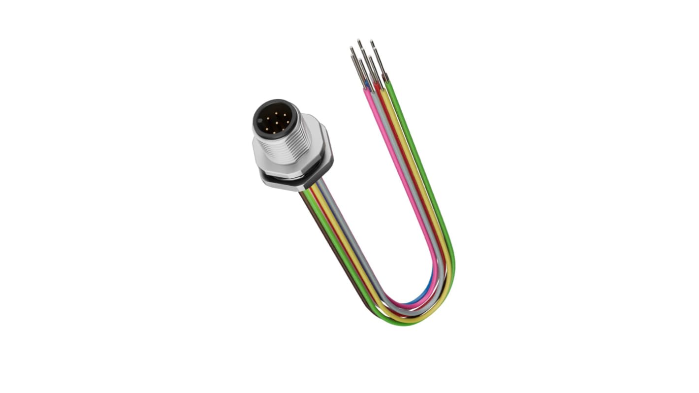 Lapp Straight Male 8 way M12 to Unterminated Circular Connector