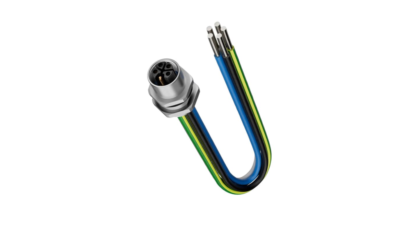 Lapp Straight Male 4 way M12 to Unterminated Circular Connector