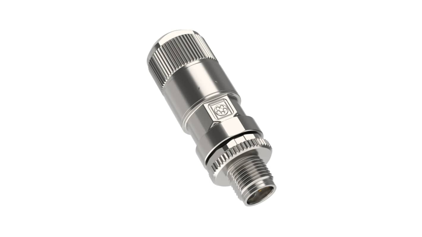 Lapp Industrial Circular Connectors, 8 Contacts, Cable Mount, M12 Connector, Plug, Male, IP67, EPIC DATA Series