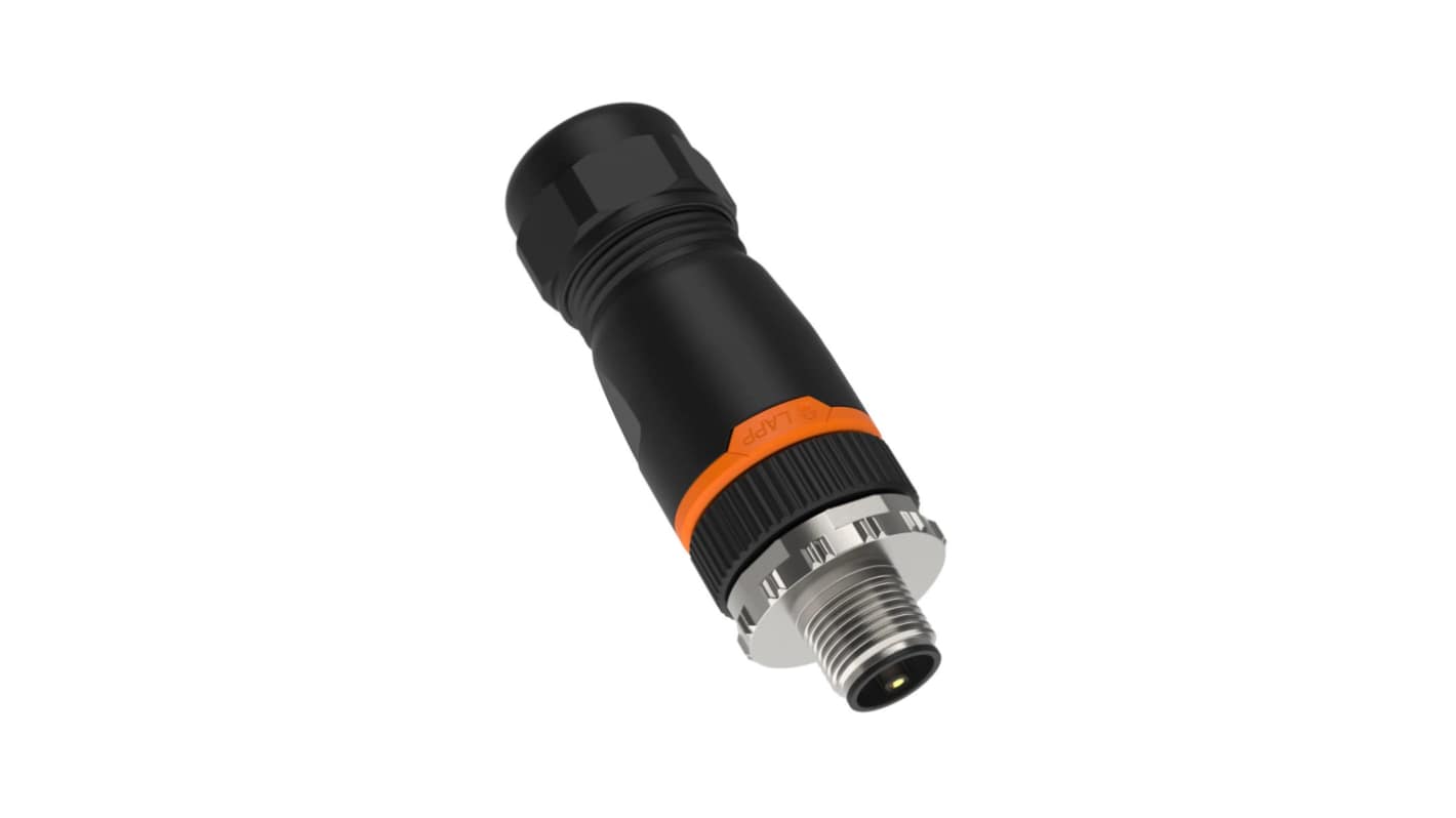 Lapp Industrial Circular Connectors, 3 Contacts, Cable Mount, M12 Connector, Plug, Male, IP67, EPIC POWER Series