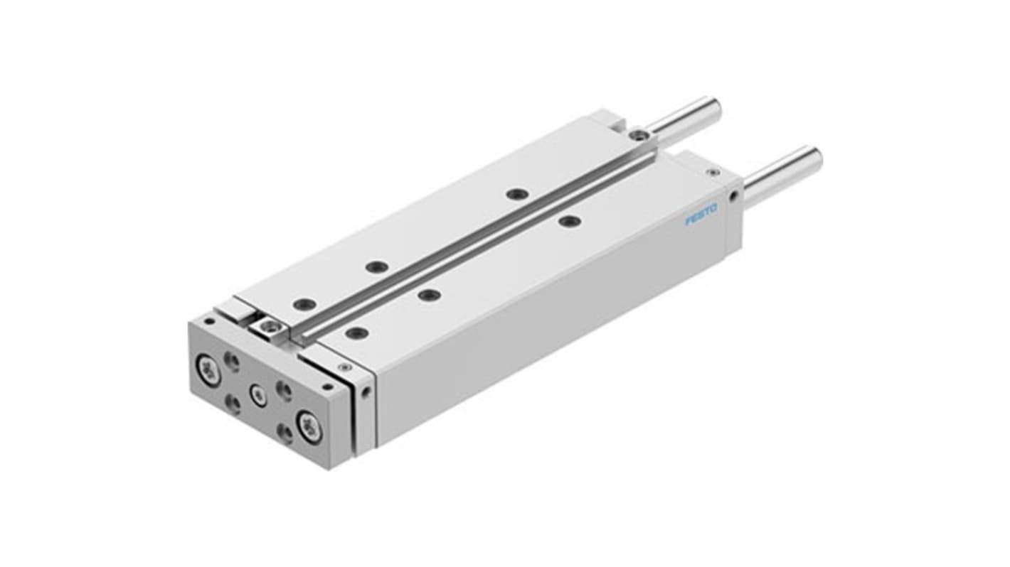 Festo Pneumatic Guided Cylinder - DFM-20-160-B-PPV-A-KF, 20mm Bore, 160mm Stroke, DFM Series, Double Acting