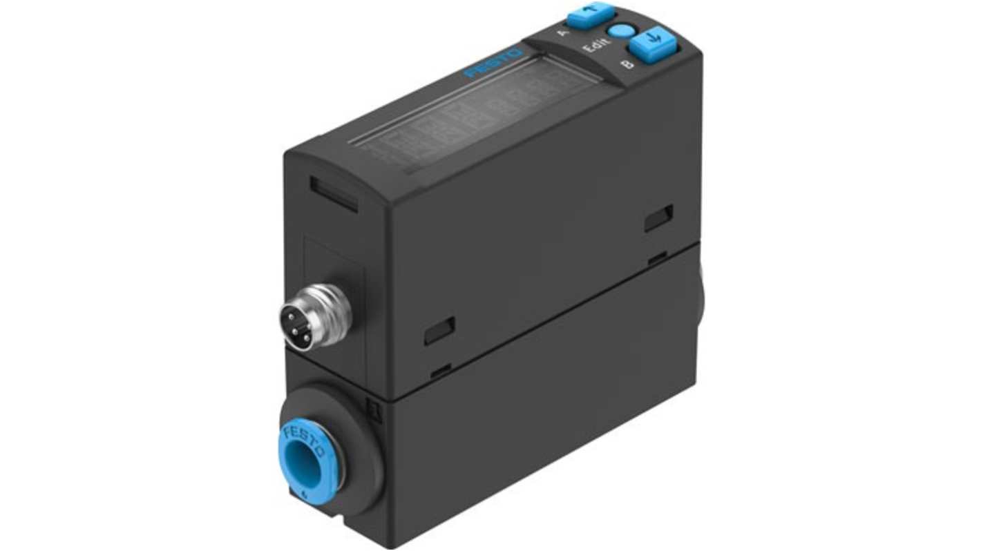 Festo SFAH Series Flow Rate Measurement Flow Sensor for Air, Argon, Nitrogen, 0.1 L/min Min, 5 L/min Max