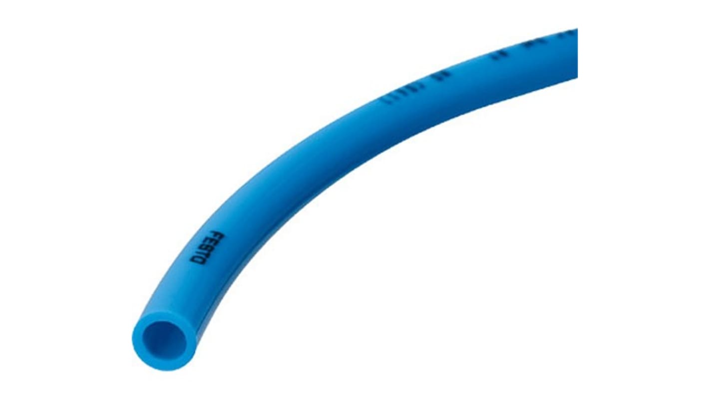 Festo PAN TPE, Flexible Tubing, 5.9mm ID, 8mm OD, Blue