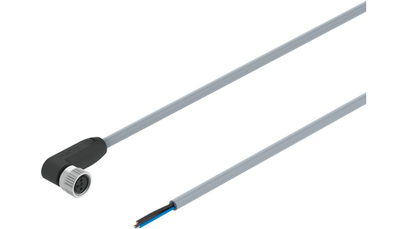 Kabel do siłownika/czujnika Złącze A M8 liczba rdzeni 3 długość 2.5m Rodzaj A Żeńskie