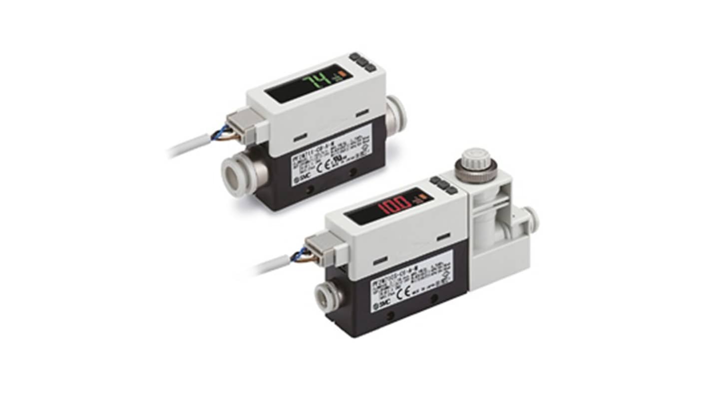 SMC PF2M7 Series Display Device Flow Sensor, 1 Min, 100 Max