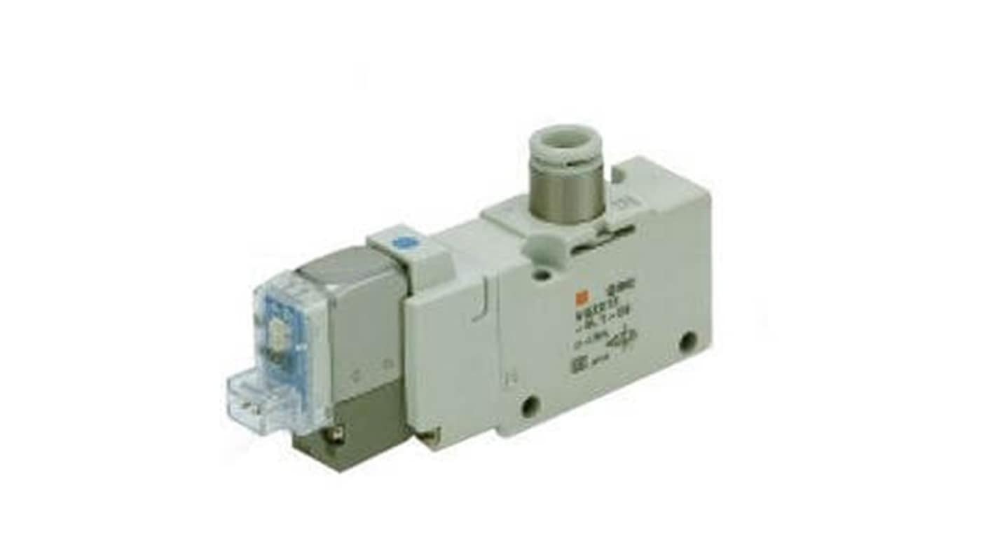 SMC 2 Position Single Pneumatic Solenoid Valve - Solenoid One-Touch Fitting 6 mm VQZ Series 24V dc