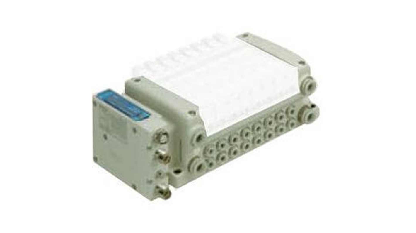 SMC VQC2000 series 12 station One-touch Fitting 8 mm Manifold Base, VV5QC21-12C8SD0
