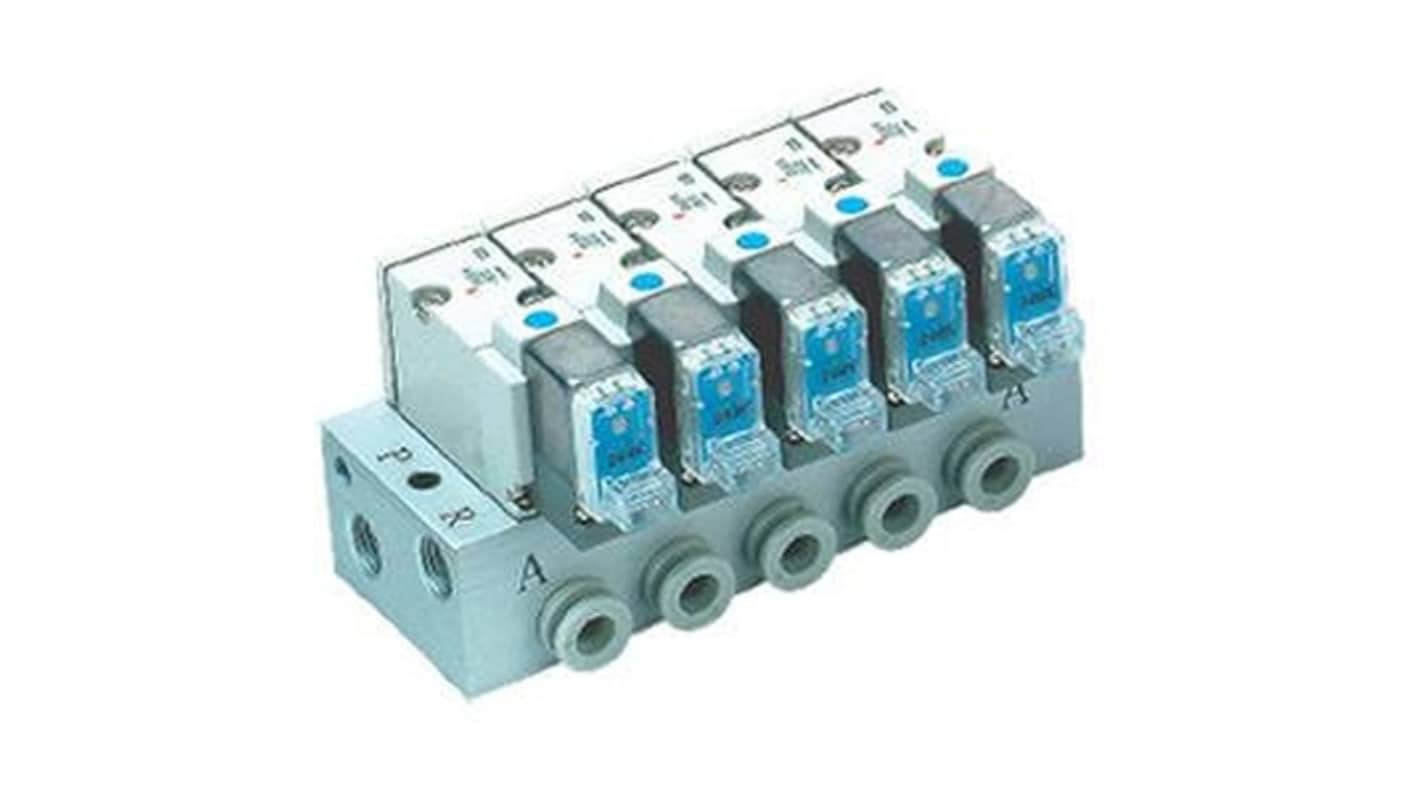 SMC SYJ500 series 2 station G 1/8 Manifold Base, SS3YJ5-20-02-00F-Q