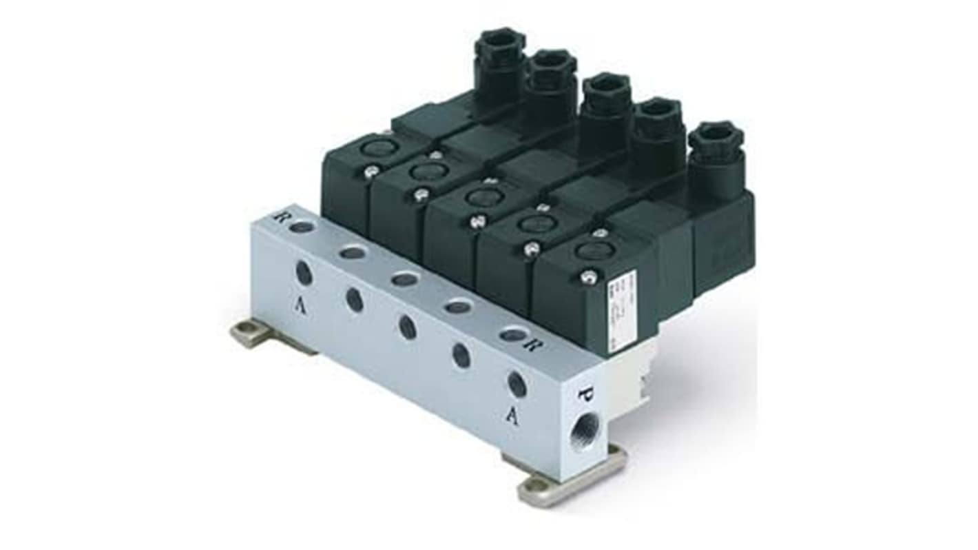 SMC EVV317 series 2 station Manifold Base, EVV317-02-021-02F