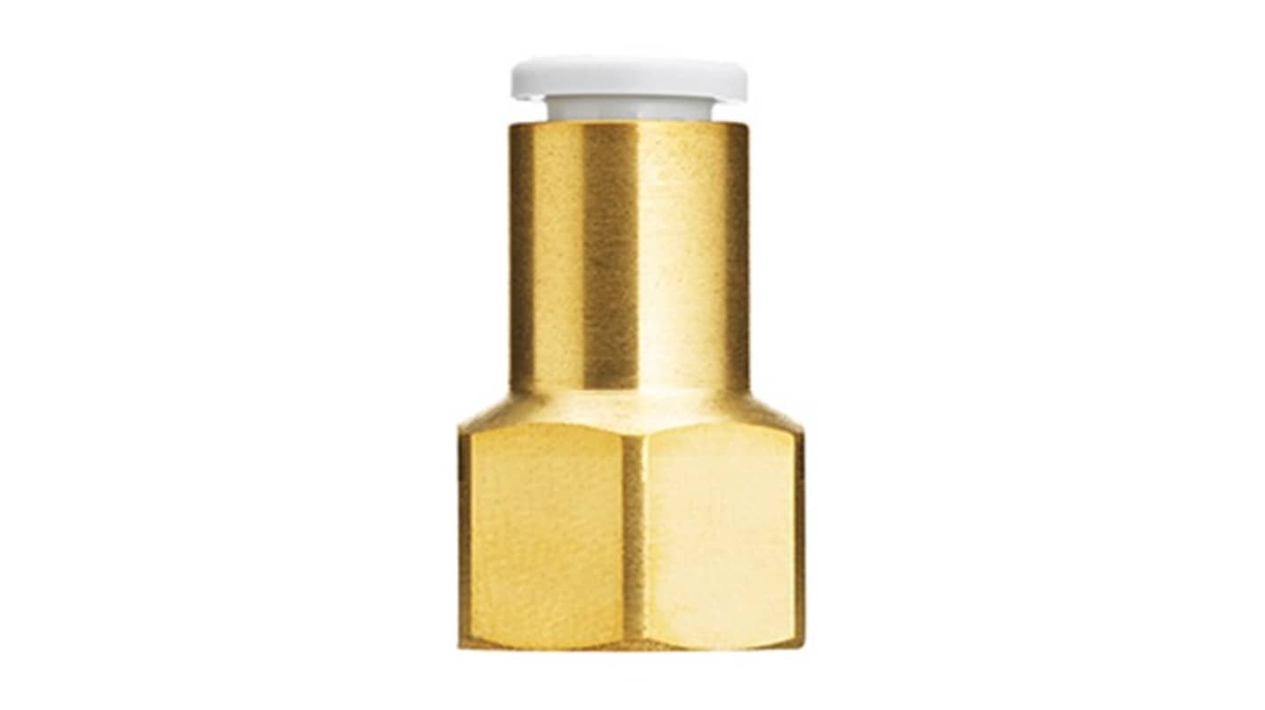 SMC KQ2 Series Female Connector, Push In 4 mm to NPT 1/8 Female, Threaded-to-Tube Connection Style, KQ2F03-34A