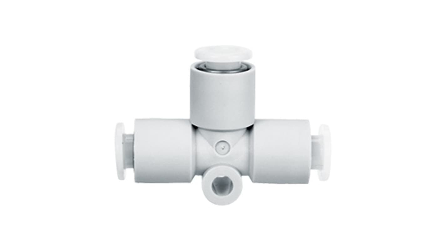SMC KGT Series Union Tee, 8 mm to 8 mm, Tube-to-Tube Connection Style, KGT08-00